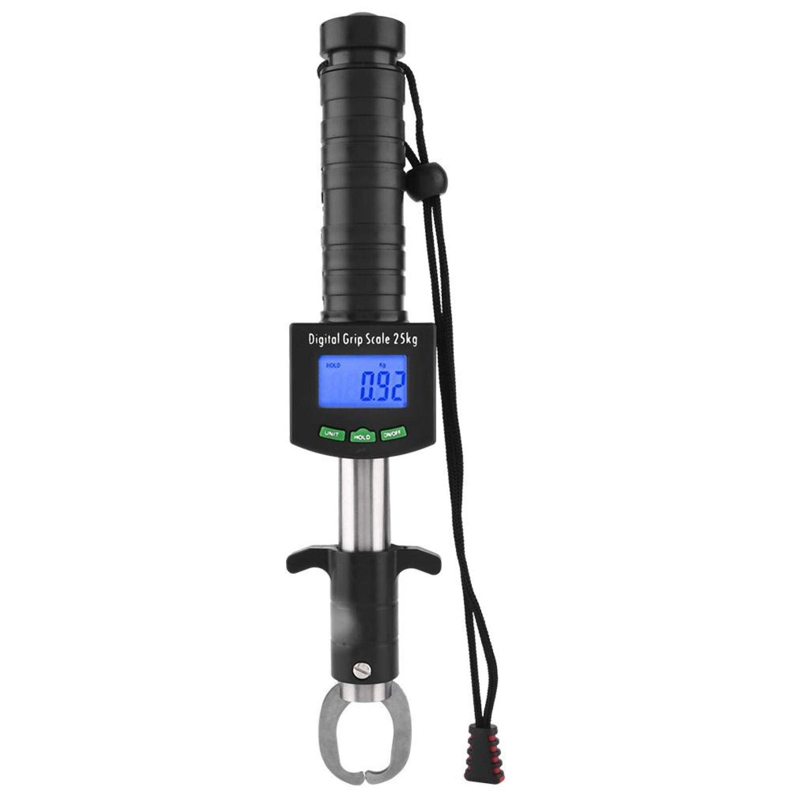 Keenso 3-in-1 Digital Fish Grip Scale with Tape Measure - 25kg/55lb Capacity, Portable Handheld Fishing Scale & Lip Gripper - Perfect for Anglers, Kayak Fishing, and Outdoor Adventures