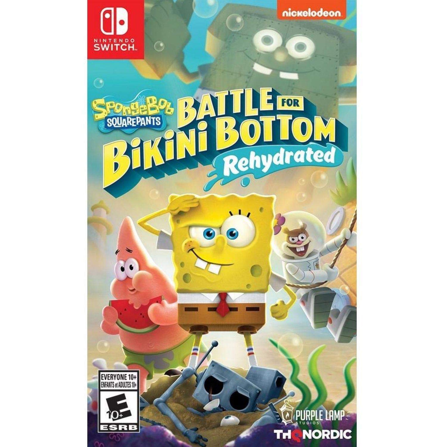 SpongeBob SquarePants: Battle for Bikini Bottom - Rehydrated Game for Nintendo Switch | Fun Adventure Platformer for Kids & Adults | Perfect for Family Game Night & Travel Entertainment