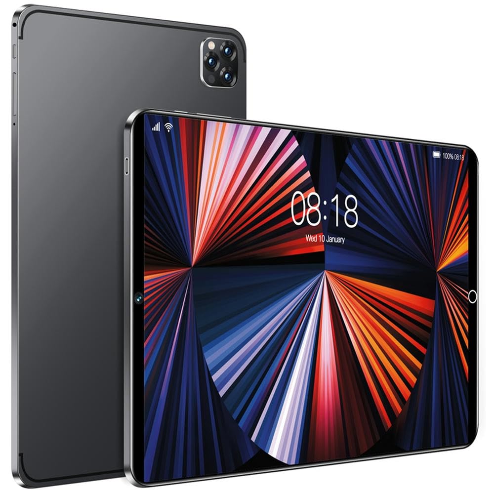 10.1 Inch Tablet PC - 1GB RAM 16GB Storage, 1280x800 IPS Screen, Dual SIM Dual Standby, Black (EU Plug) - Perfect for Work, Study & Entertainment