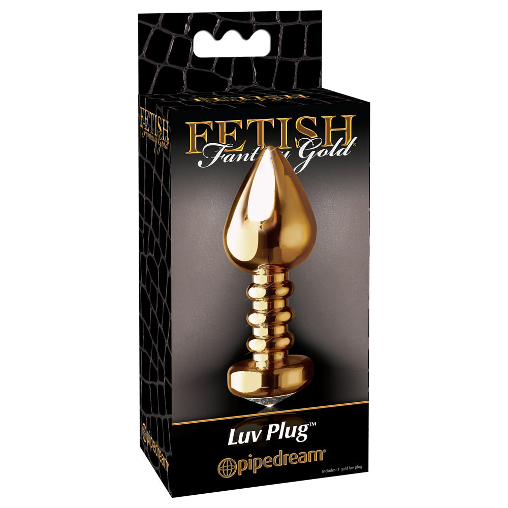 Premium Gold Metal Luv Butt Plug - Sensual Adult Toy for Couples & Solo Play - Perfect for BDSM, Roleplay & Spicing Up Your Intimate Moments
