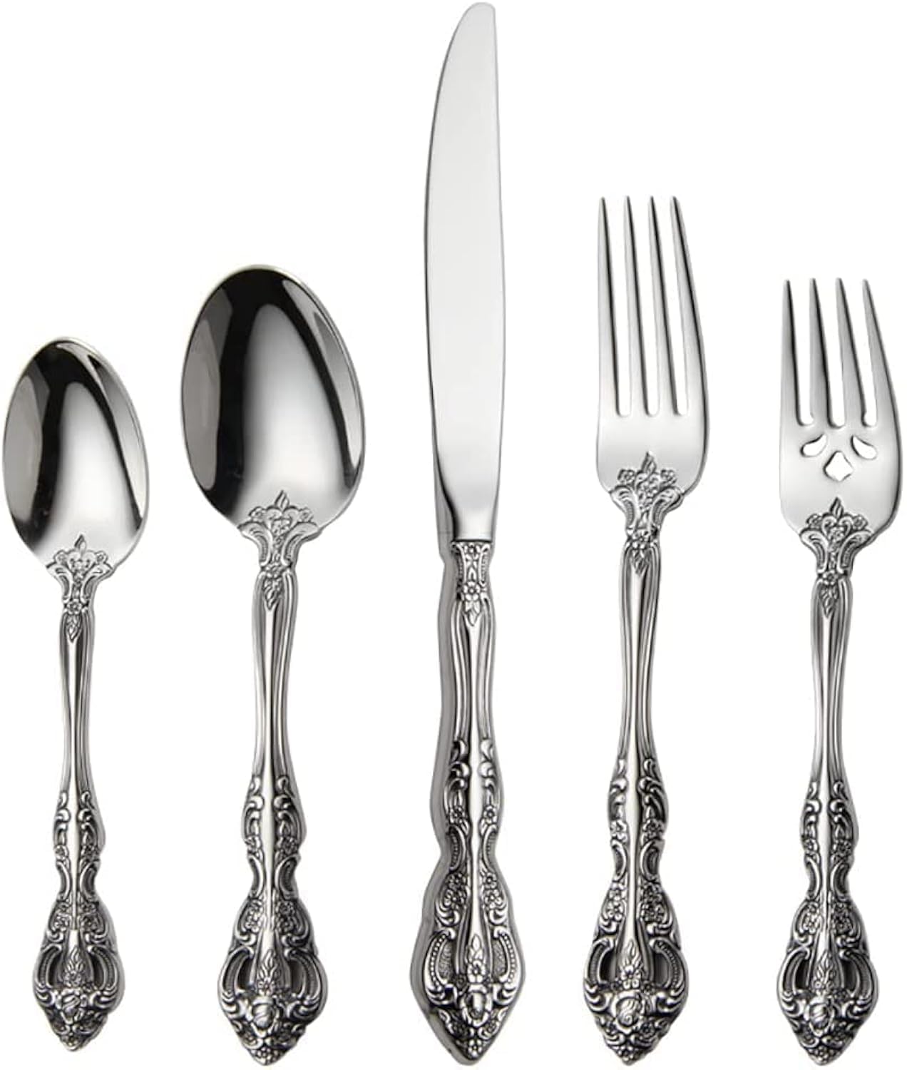 Michelangelo 20-Piece Stainless Steel Flatware Set for 4 - 18/10 Elegant Silverware Cutlery Set, Dishwasher Safe (Silver) - Perfect for Dinner Parties, Weddings & Everyday Dining
