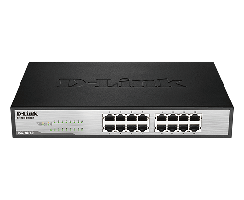 D-Link DGS-1016C 16-Port Gigabit Ethernet Unmanaged Network Switch - High-Speed Connectivity for Home & Office Networks - Ideal for Gaming, Streaming & Small Business Use