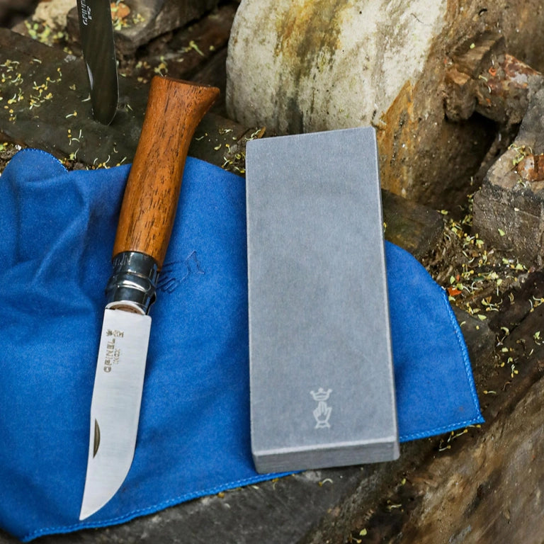 Opinel Large Natural Stone Knife Sharpener - Premium Whetstone for Kitchen, Hunting & Outdoor Knives - Perfect for Home, Camping & Travel Use