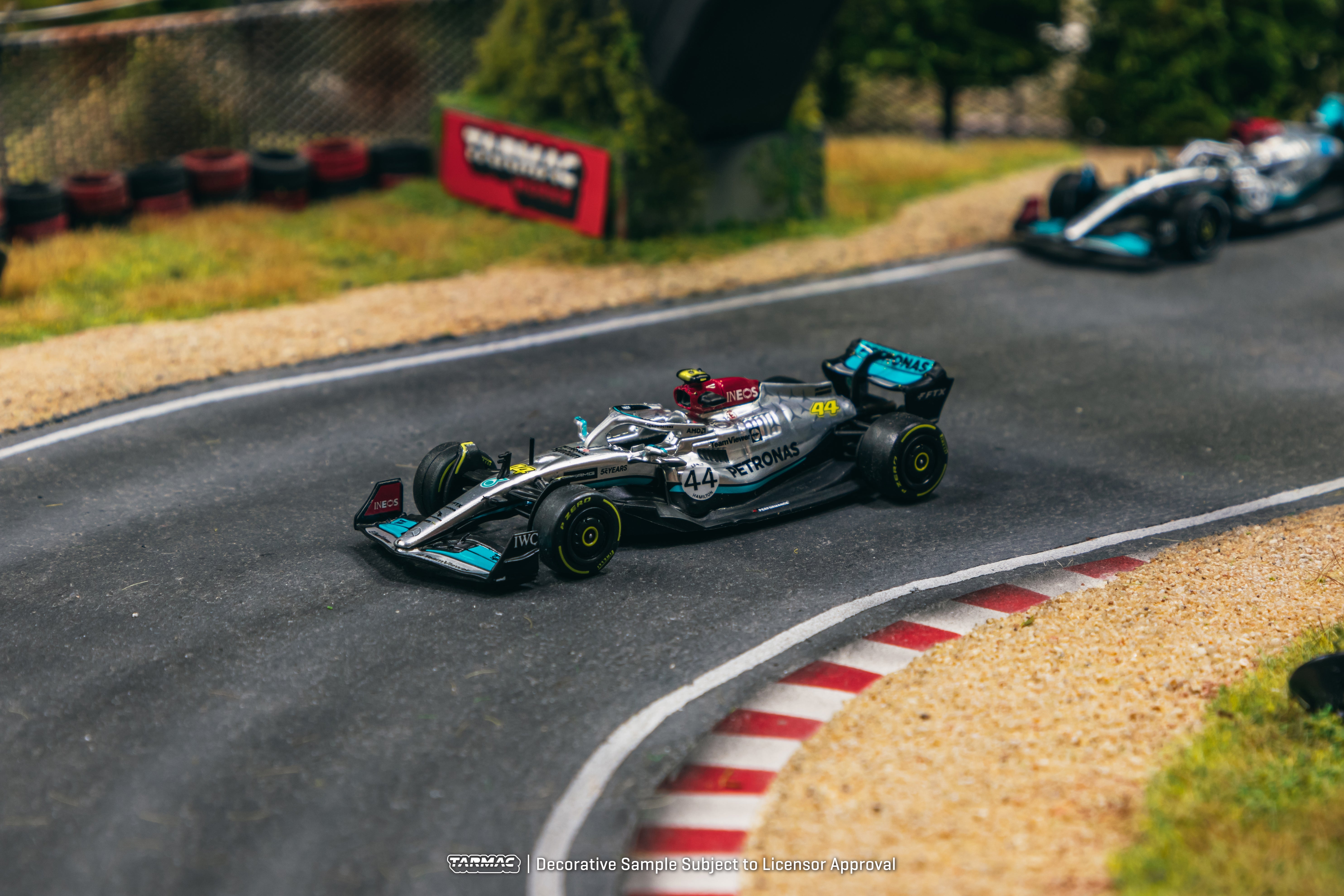 Tarmac Works 1/64 Scale Mercedes AMG F1 W13 E Performance Diecast Model Car - 2022 Belgian Grand Prix Edition - Lewis Hamilton #44 Collectible - Perfect for Racing Fans and Model Car Collectors