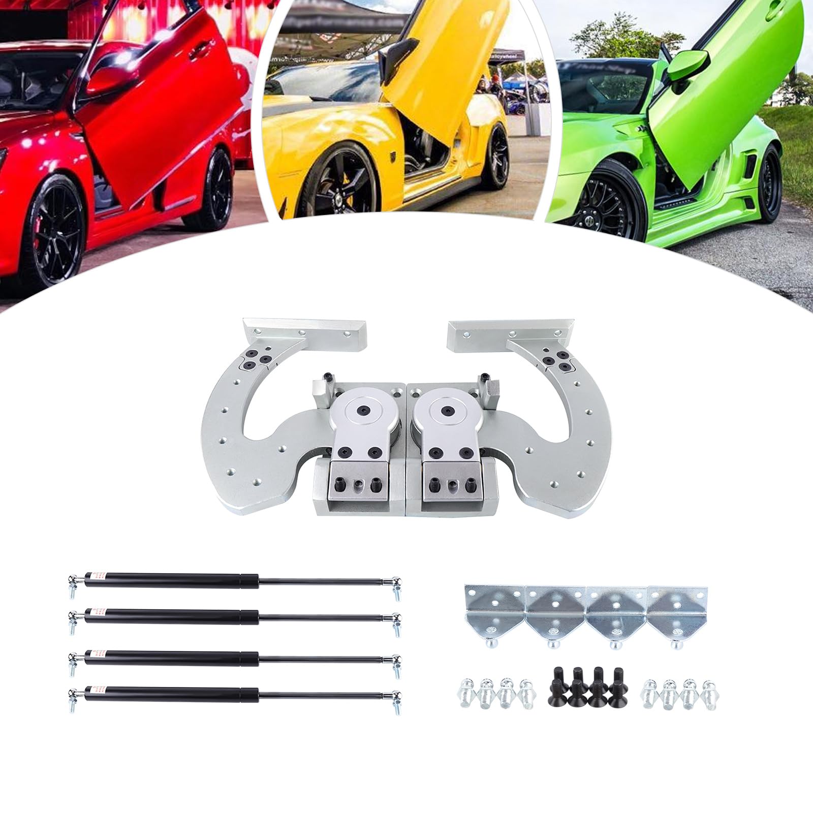 Universal Lambo Door Kit - Bolt-On Vertical Doors Hinge Conversion Kit for Audi, Dodge, Ford, Honda, Toyota, Nissan, Chevrolet & Most Cars | 90 Degree Vertical Lambo Style Doors | Perfect for Car Shows, Custom Builds & Performance Upgrades