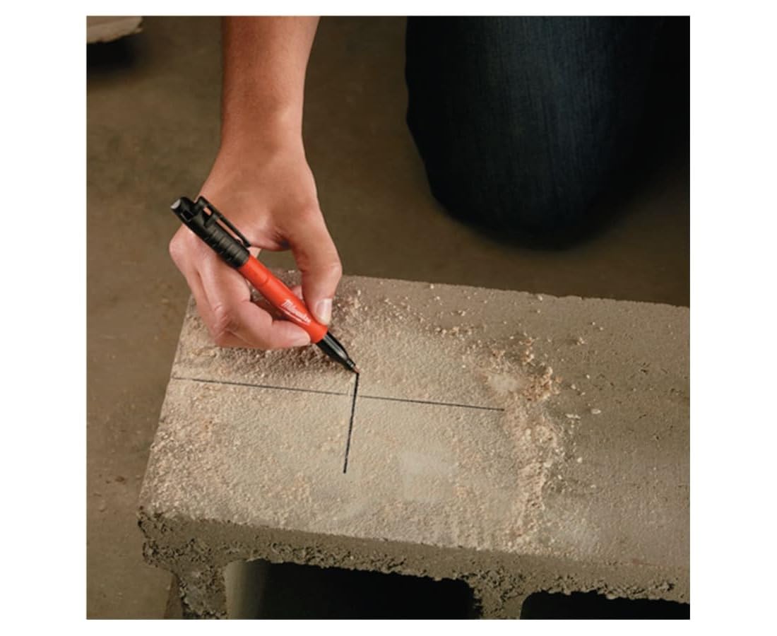 Milwaukee 48-22-3100 Inkzall Fine Point Black Permanent Marker - Ideal for Labeling, Industrial Marking & DIY Projects