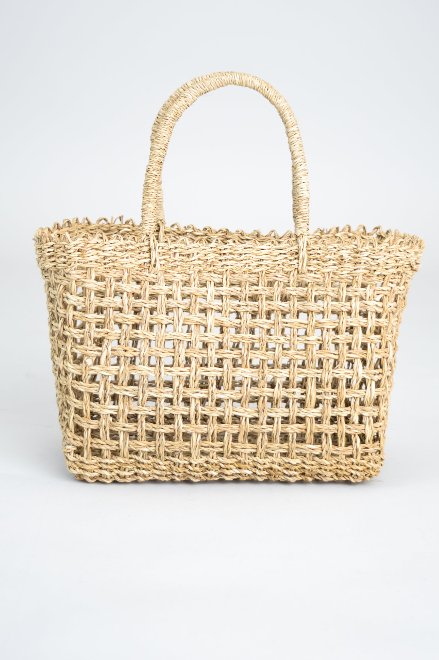 Hand Woven Rattan Storage Basket - Small Cube Wicker Organizer for Bathroom, Bedroom, or Nursery Decor