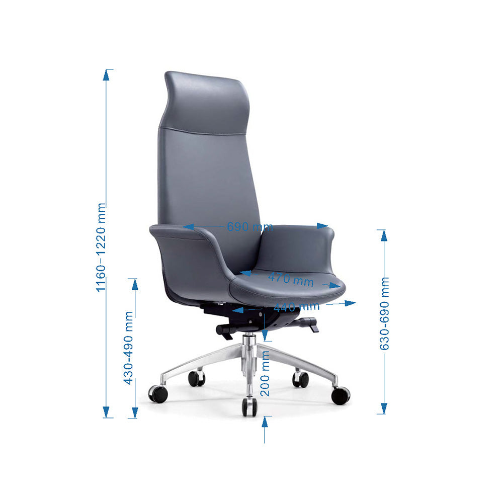 ARKIN High Back Ergonomic Office Chair - Adjustable Lumbar Support & Headrest, Black - Perfect for Home Office, Gaming & Workspace Comfort