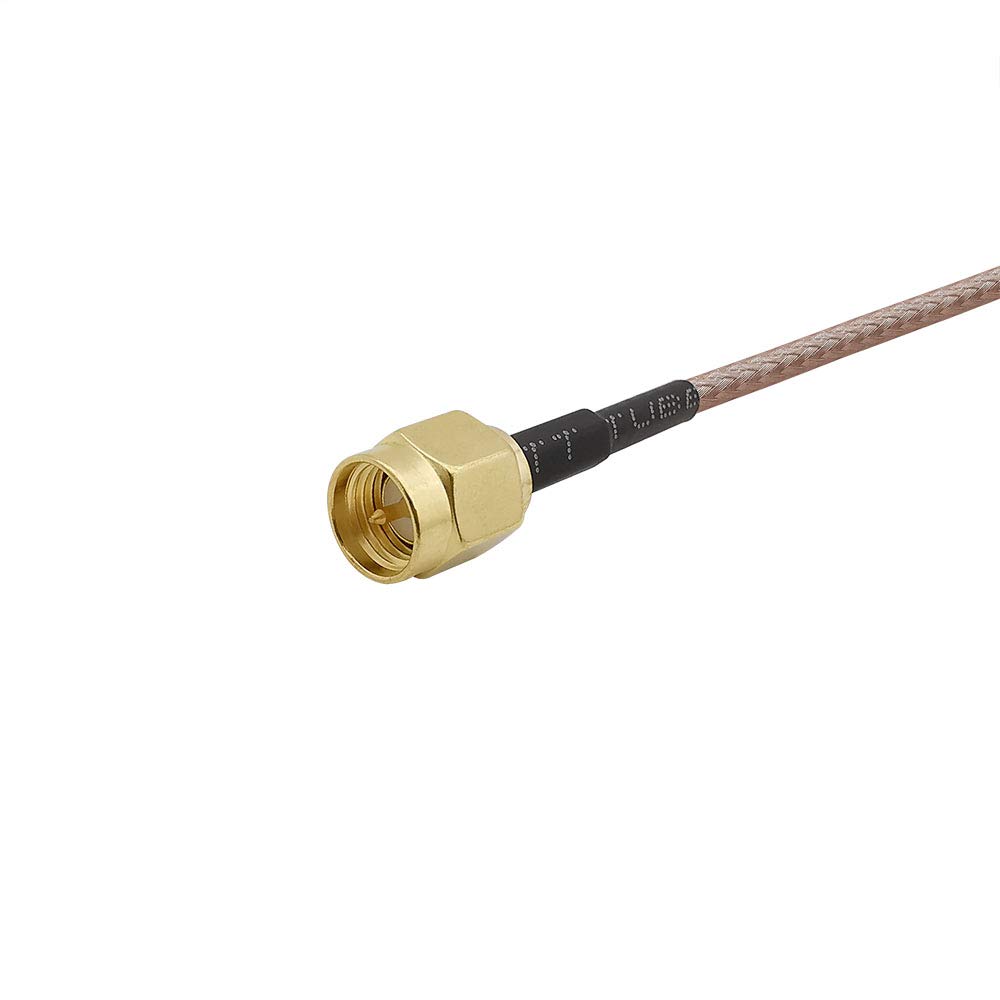 SMA Male to SMA Male RF Coaxial Jumper Cable - RG316 50cm (19.7inch) Coax Extension for CB Radio, Handheld Radios, Amateur Equipment, SDR Devices & WiFi Antennas - Perfect for Signal Boosting & Wireless Connectivity (2-Pack)