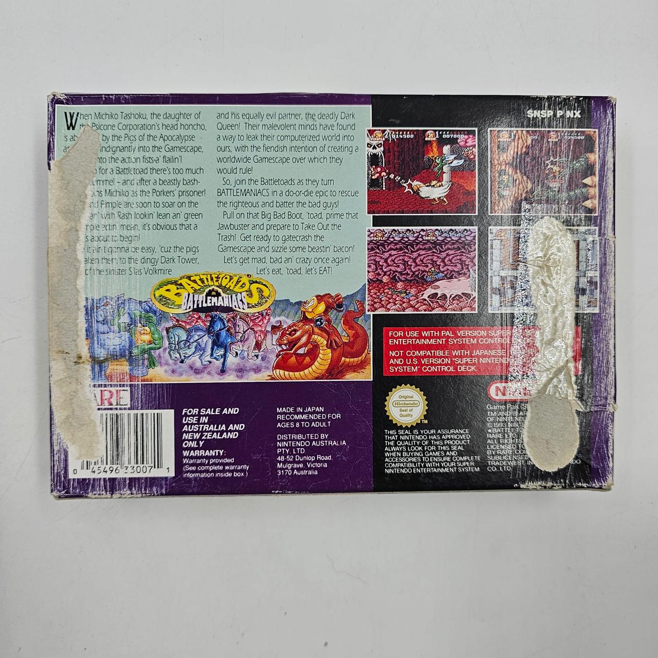 Battletoads in Battlemaniacs - Complete Boxed SNES Game (PAL Version) - Classic Retro Gaming for Nintendo Super Entertainment System - Perfect for Collectors and 90s Nostalgia Gaming Nights