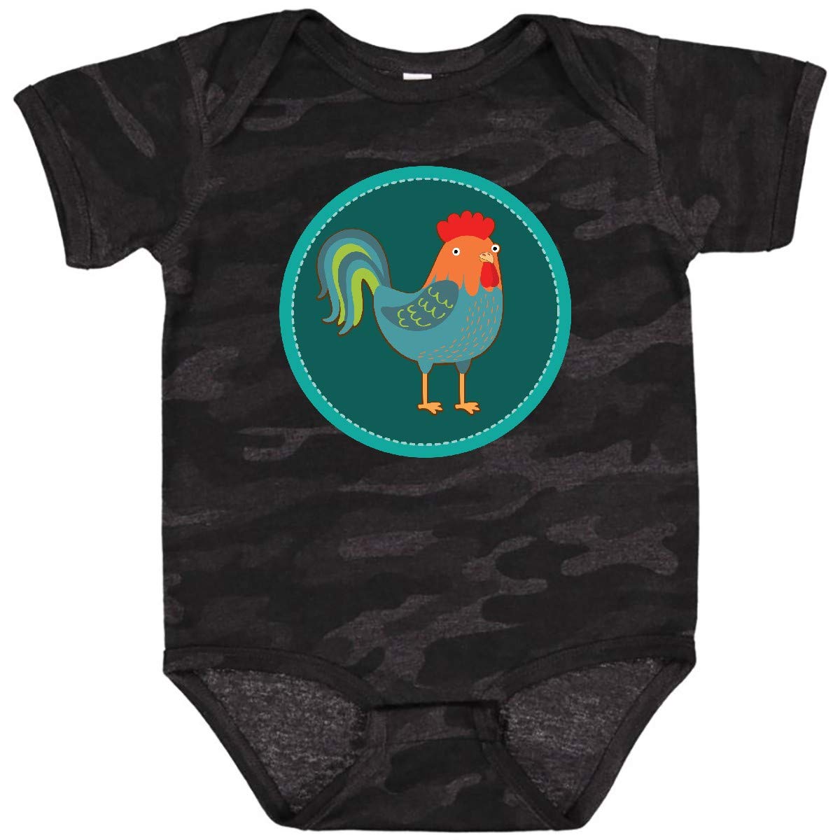 Inktastic Rooster Chicken Farmer Baby Bodysuit - Cute Farm Animal Onesie for Infants & Toddlers - Perfect for Farm-Themed Parties, Photo Shoots & Everyday Wear