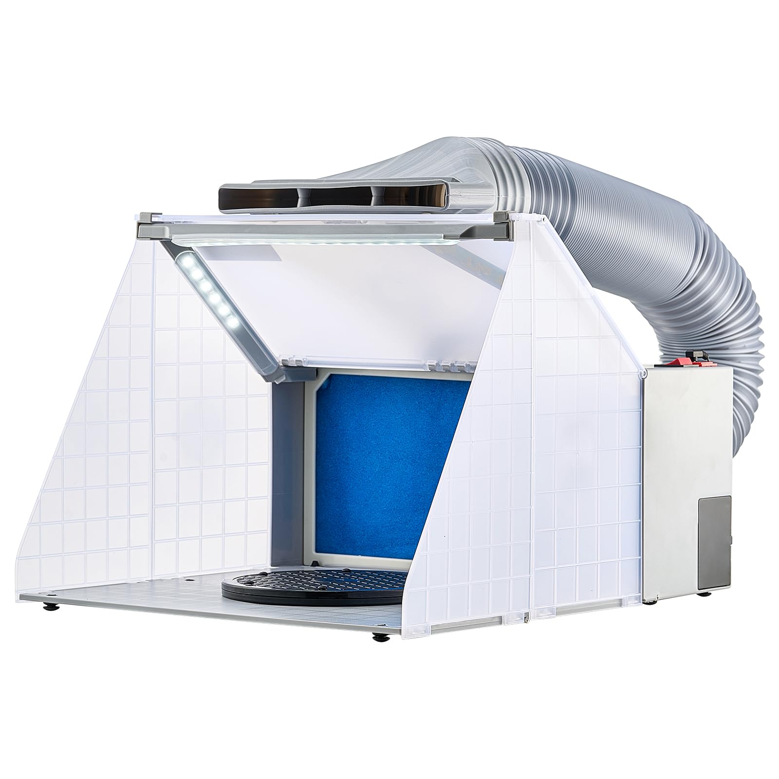 VEVOR Portable Airbrush Spray Booth Kit with LED Lights, Exhaust Fan & Hose - Professional Painting Booth for Models, Arts, Crafts, Cakes & DIY Projects | Perfect for Hobbyists, Artists & Cake Decorators