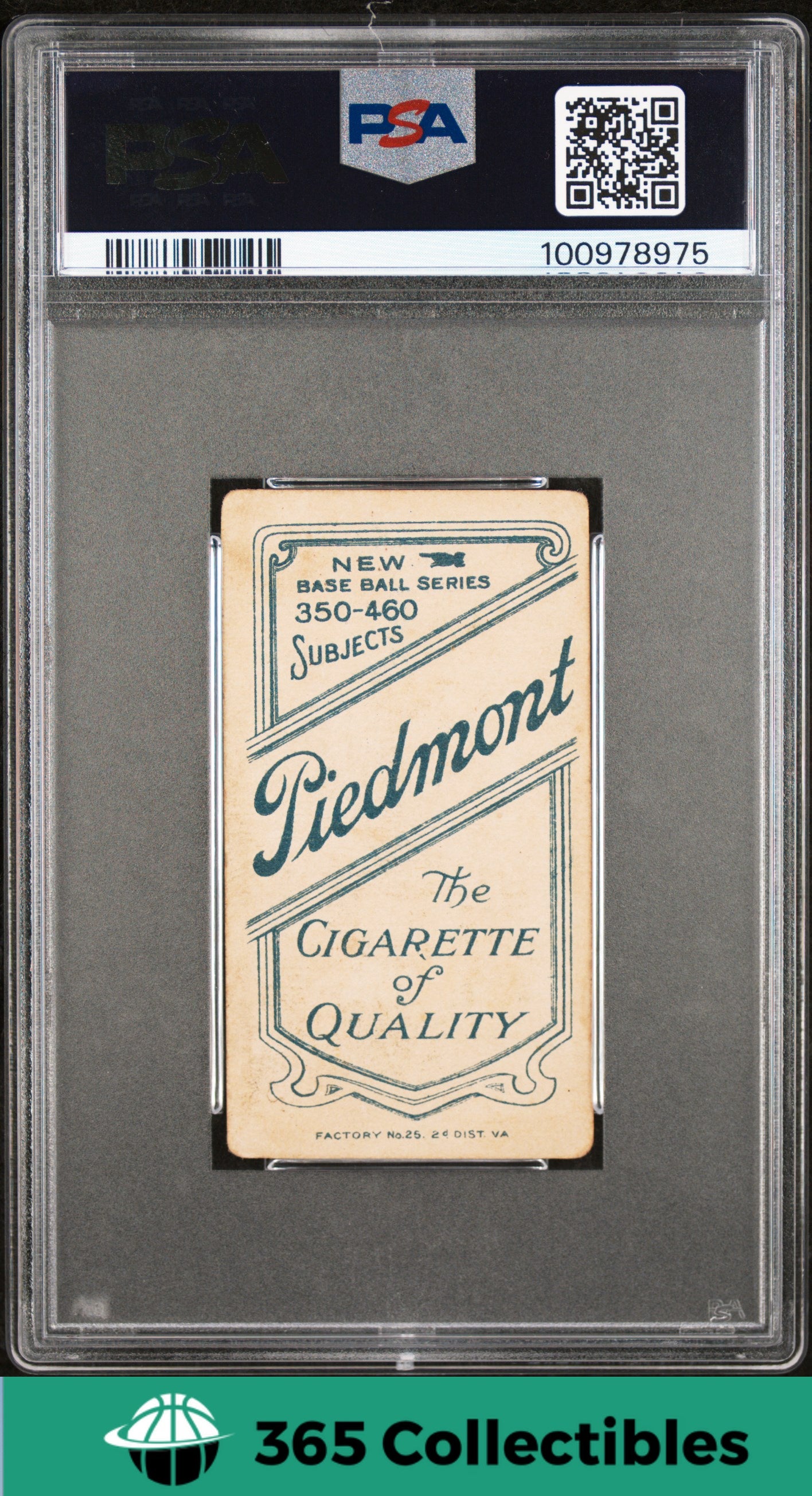 1909 T206 Piedmont 350-460 Hugh Duffy Baseball Card PSA 1.5 - Vintage Tobacco Card for Collectors & Baseball Memorabilia Enthusiasts
