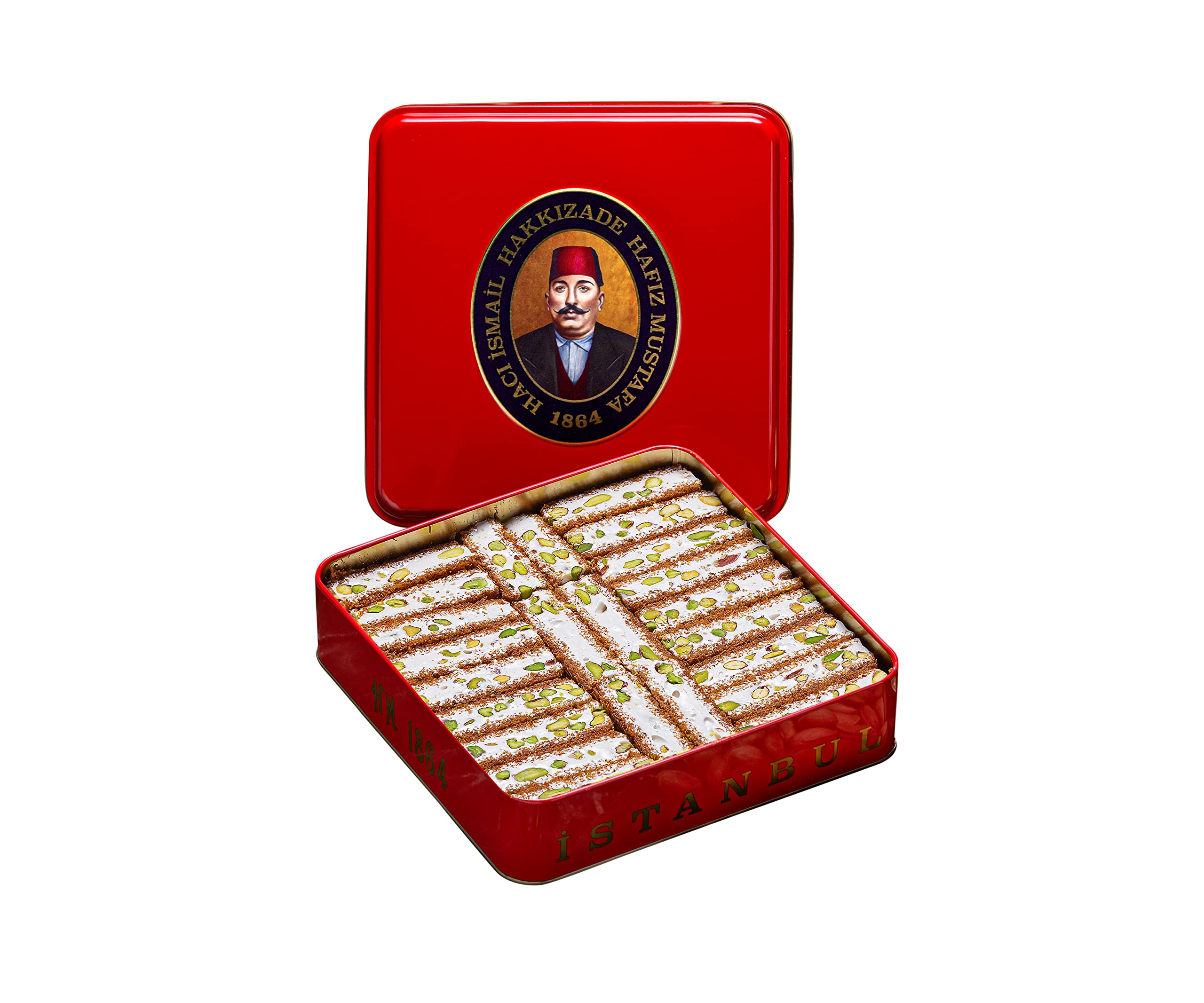 Hafiz Mustafa 1864 Istanbul Turkish Delight & Ottoman Kadaifi Dessert Gift Box - Pistachio, Pomegranate & Milk Flavored Turkish Sweets Tray | Perfect for Birthday Gifts, Christmas Presents & Special Occasions | Authentic Turkish Dessert Snacks for Parties & Holiday Celebrations