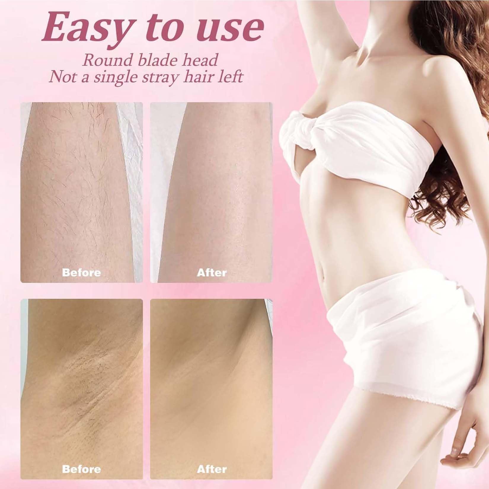 2025 New 2-in-1 Electric Lady Shaver for Women - Dual Head Rechargeable Waterproof Bikini & Body Hair Trimmer - Purple | Painless Hair Removal for Legs, Underarms & Pubic Area | Perfect for Travel & Home Use