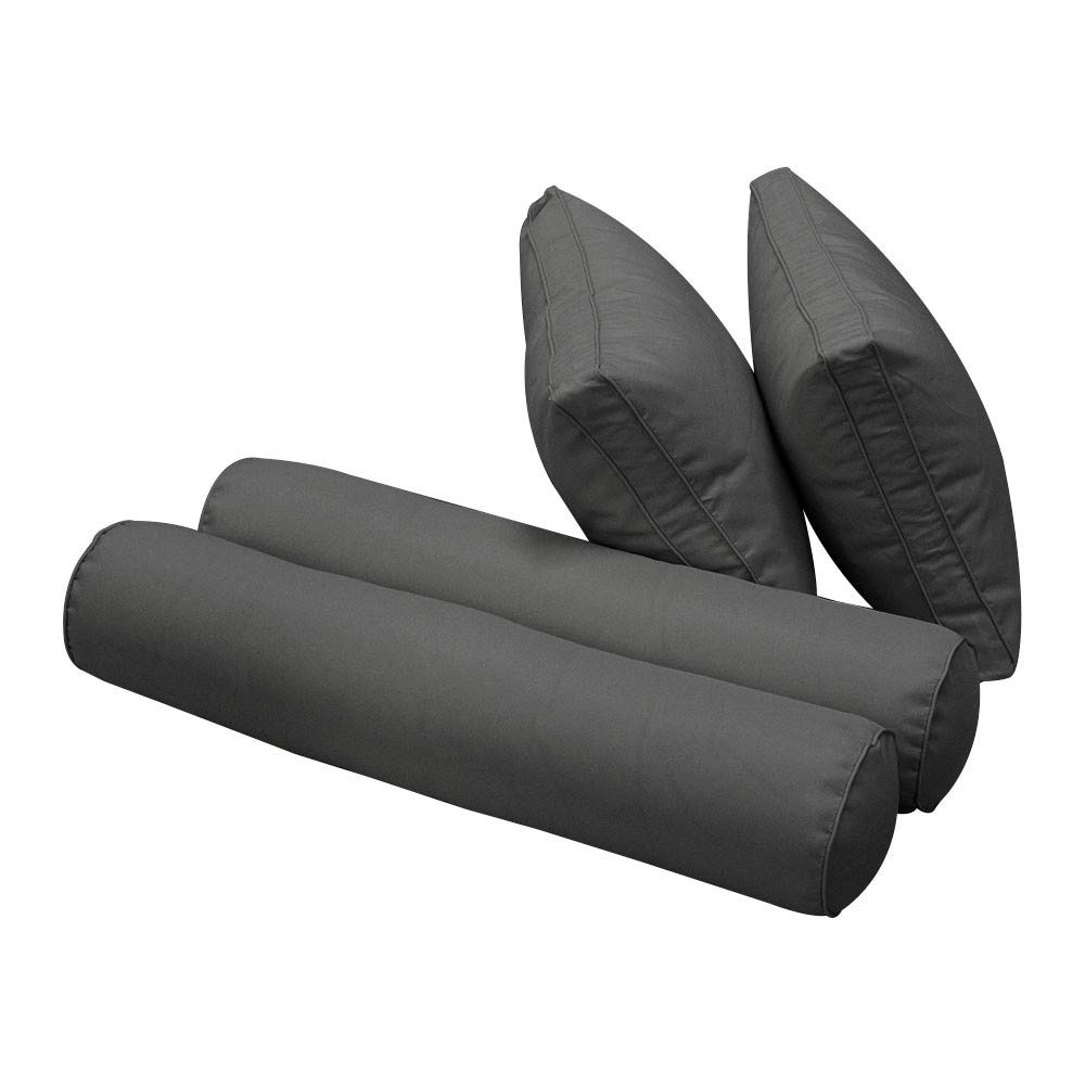 Prolinemax Outdoor Style 1 Twin-XL Piped Trim Daybed Mattress Cover with Bolster Pillow - Fitted Sheet AD003 for Patio, Sunroom & Guest Bedroom Decor