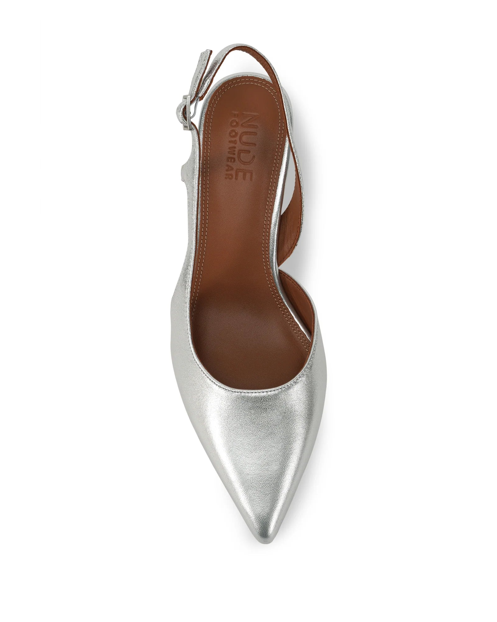 Kaylee Women's Silver Leather Pointed Toe Low Heel Pumps - Perfect for Office, Parties & Formal Events