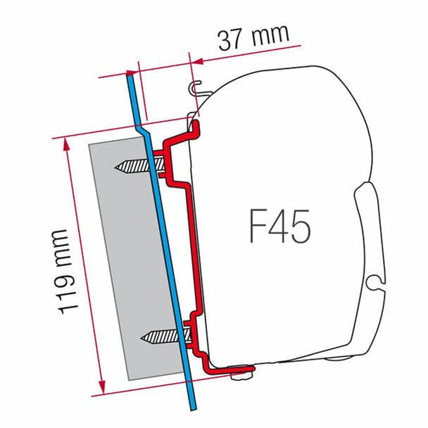 Fiamma F45S RV Awning Adapter for Ford Transit - Universal Fit, Easy Installation | Perfect for Camping, Road Trips & Outdoor Adventures