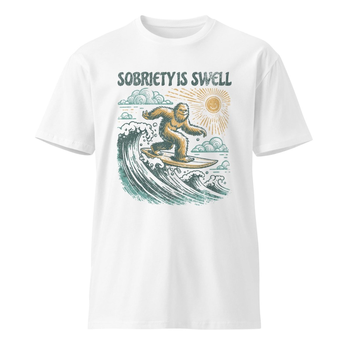 Sobriety is Swell Premium Unisex T-Shirt - Comfortable Cotton Tee for Men & Women - Perfect for Sober Living, Recovery Support & Casual Wear
