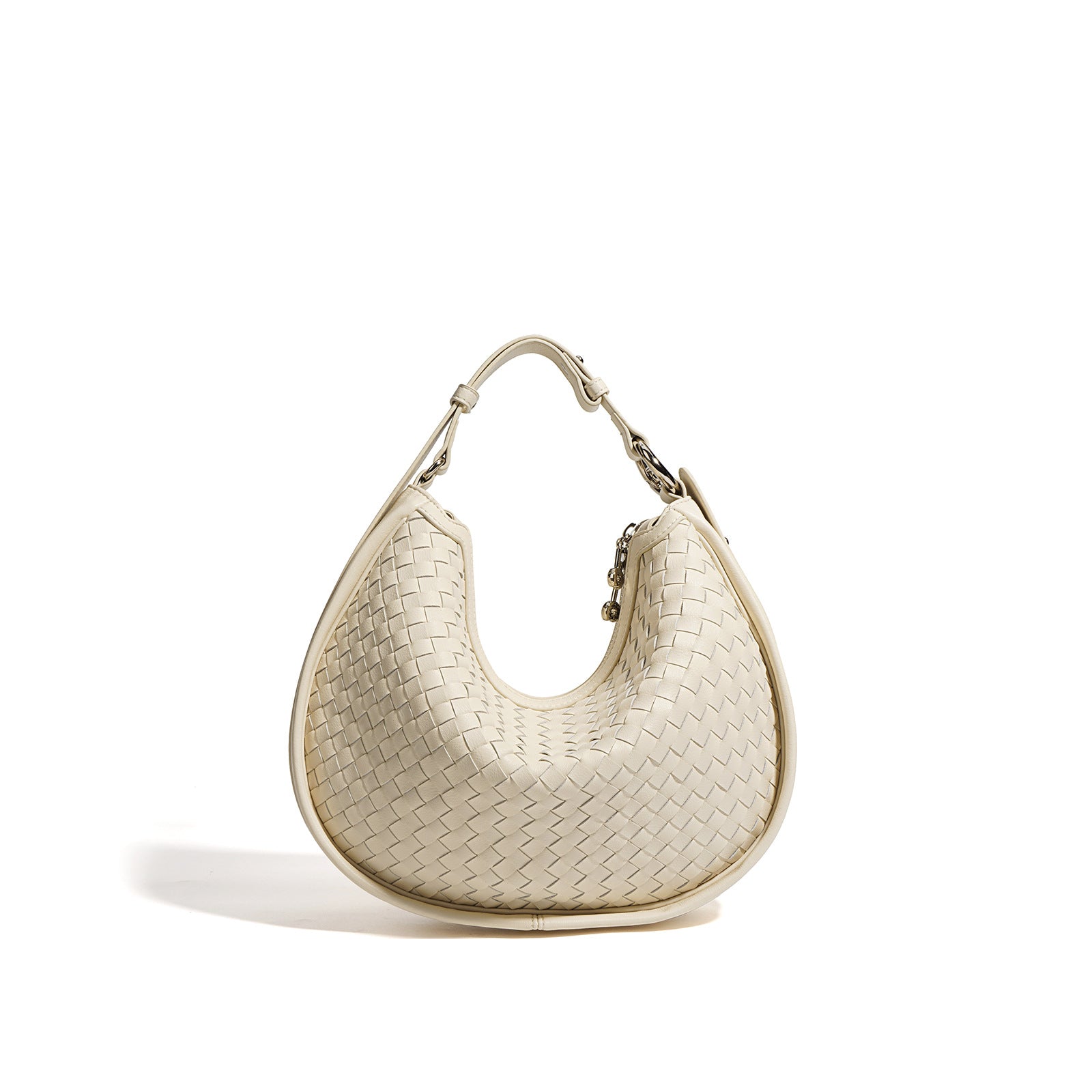 Stylish Woven Crescent Leather Crossbody Bag for Women - Perfect for Work, Travel & Everyday Use