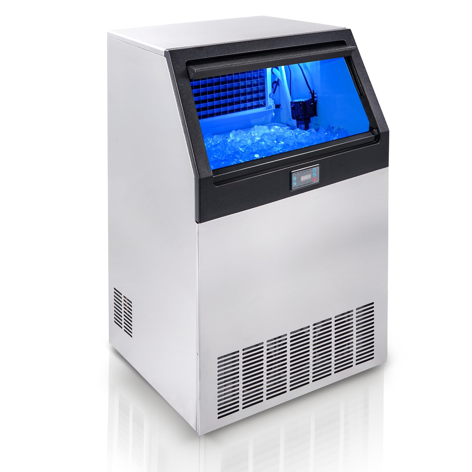 VEVOR Commercial Ice Maker Machine 300LBS/24H, 88LBS Storage Capacity, Makes 126 Ice Cubes in 12-15 Minutes - Perfect for Bars, Home, Office, Restaurants, Cafes, and Parties