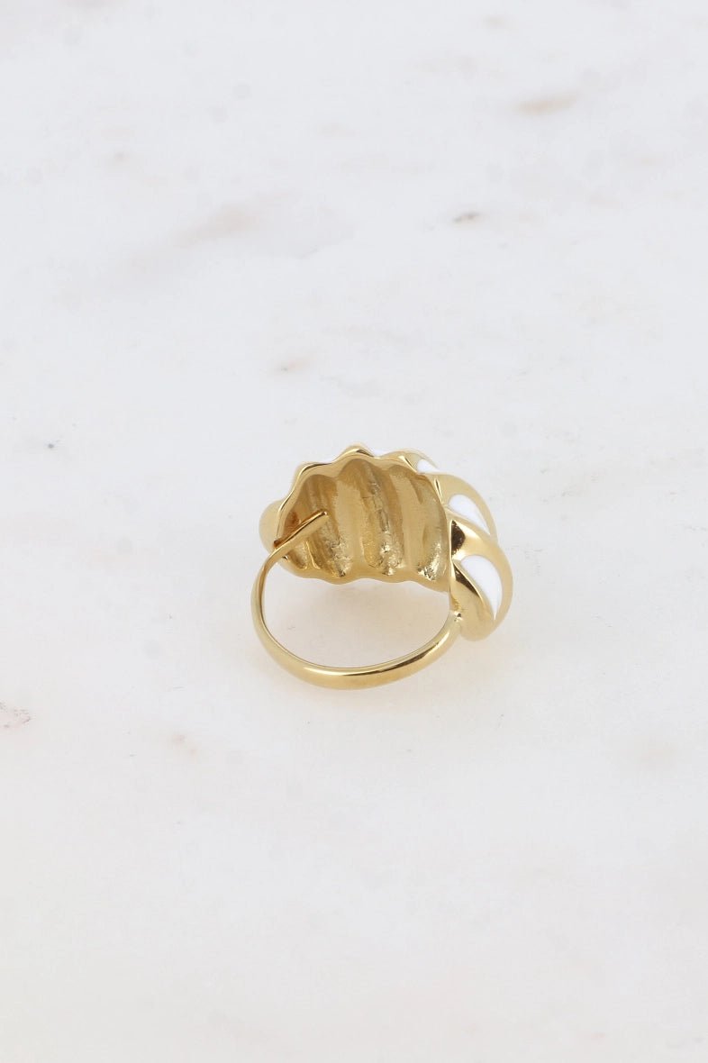 Playa Ring - Enamel and Striped Picot Effect Jewelry for Women | Perfect for Beach Parties, Summer Outfits & Casual Wear