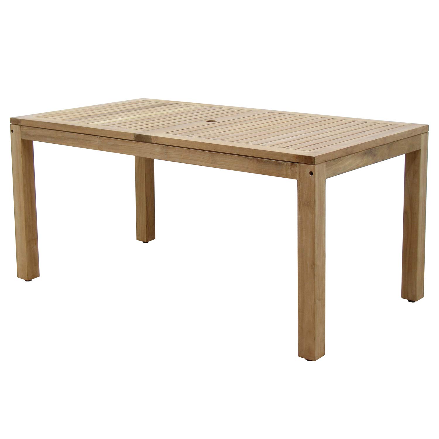 5-Piece Outdoor Rectangular Teak Dining Table Set - Patio & Indoor Furniture for Backyard, Garden, Poolside & Dining Room | Weather-Resistant & Durable Certified Teak Wood