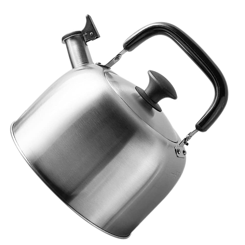 1pc Stainless Steel Whistling Tea Kettle - Portable & Durable for Home, Camping, Office - Perfect for Boiling Water, Making Tea, Coffee & Hot Beverages
