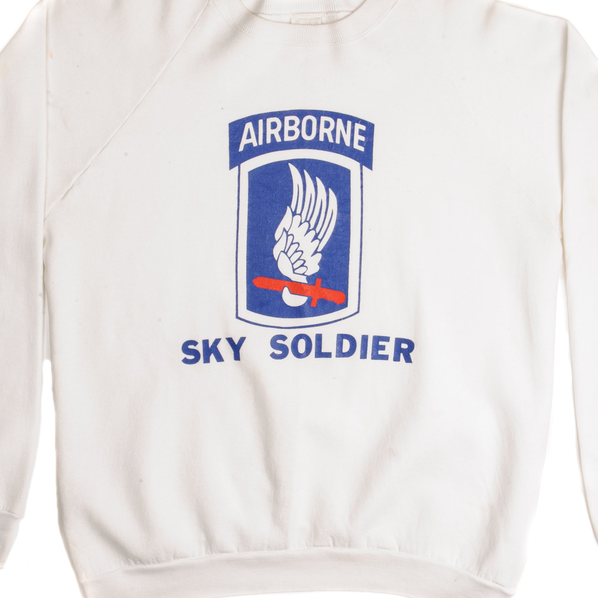 Vintage US Army Airborne Sky Soldier Sweatshirt - Size XL - 100% Cotton - Made in USA - Military Apparel for Veterans & Collectors - Perfect for Casual Wear & Patriotic Events