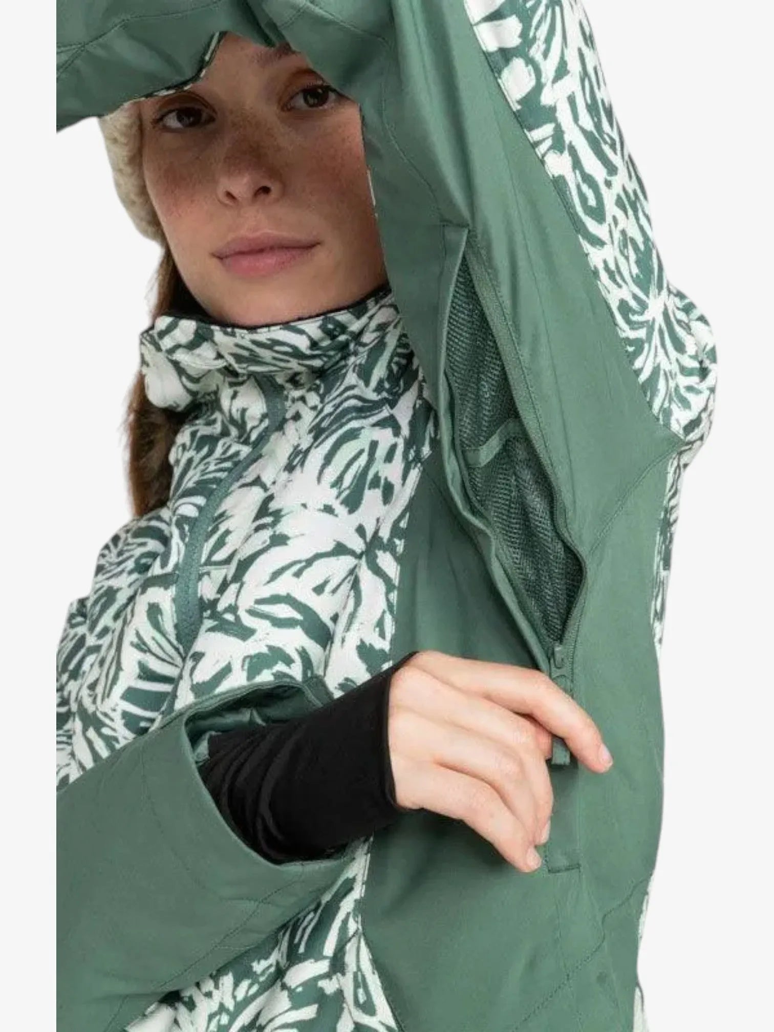 Roxy Premium Green Snow & Jet Ski Jacket - Waterproof Winter Coat for Women - Perfect for Skiing, Snowboarding & Water Sports Adventures