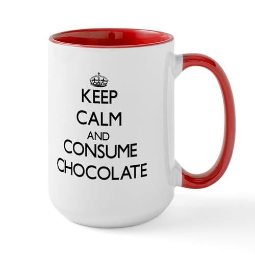 White/Red Inside - Keep Calm And Consume Chocolate Mugs