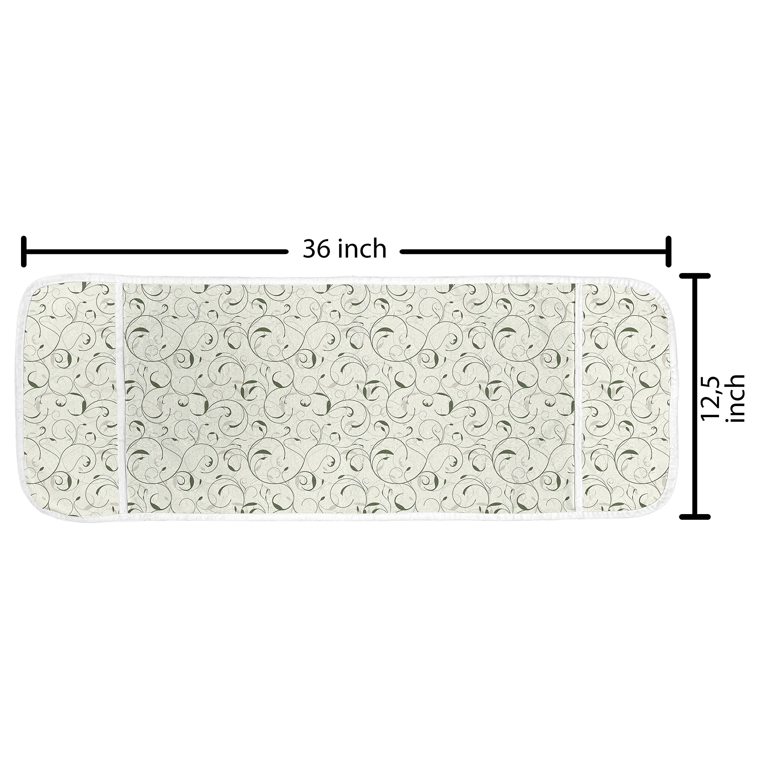 Ambesonne Floral Microwave Cover - Waterproof Kitchen Organizer with Pockets, 36