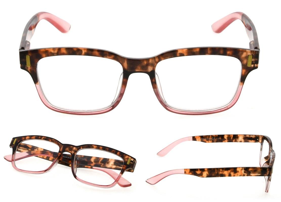 LUR Reading Glasses 5 Pack - Stylish Magnifying Readers for Women - Perfect for Reading, Crafting & Computer Work