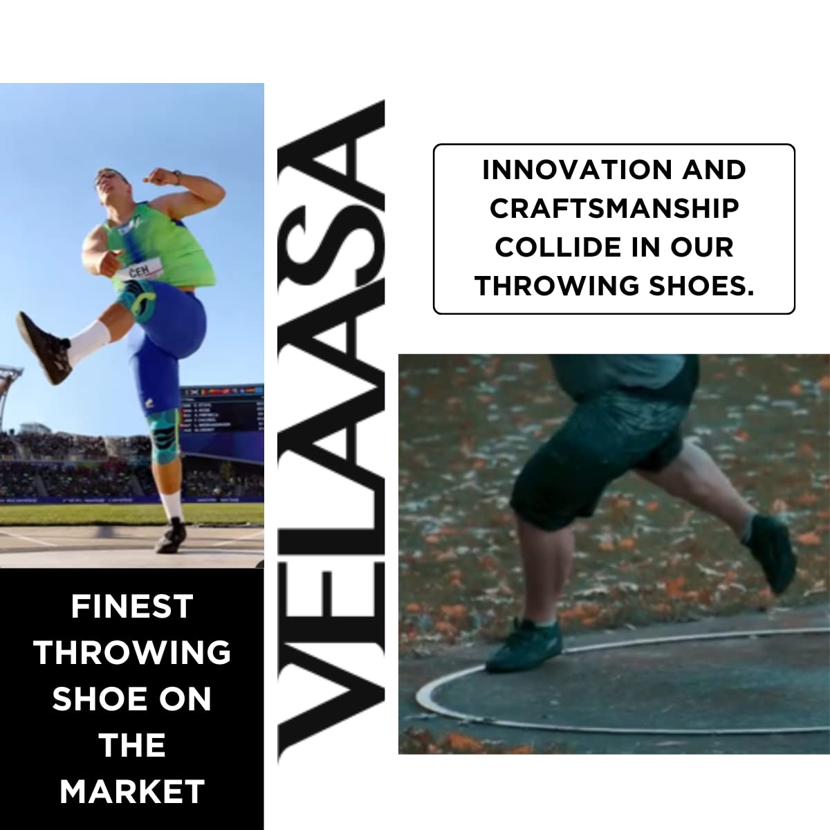 VELAASA Stones | Men's & Women's Discus Throw Shoes for Shot Put, Javelin & Running | Track & Field Training Equipment | Perfect for Competitions & Outdoor Sports Practice