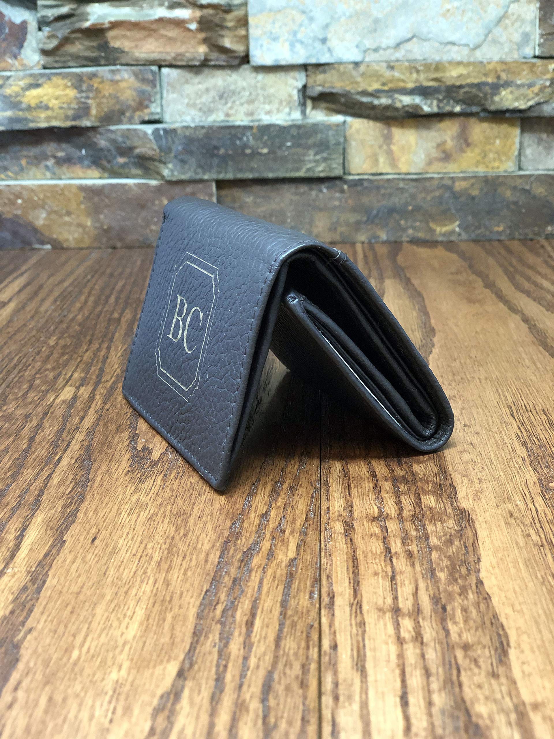 Personalized Tri-fold Leather Wallet with ID Window - RFID Blocking, Multiple Card Slots & Cash Pocket - Perfect for Men & Women, Everyday Carry & Travel Essentials