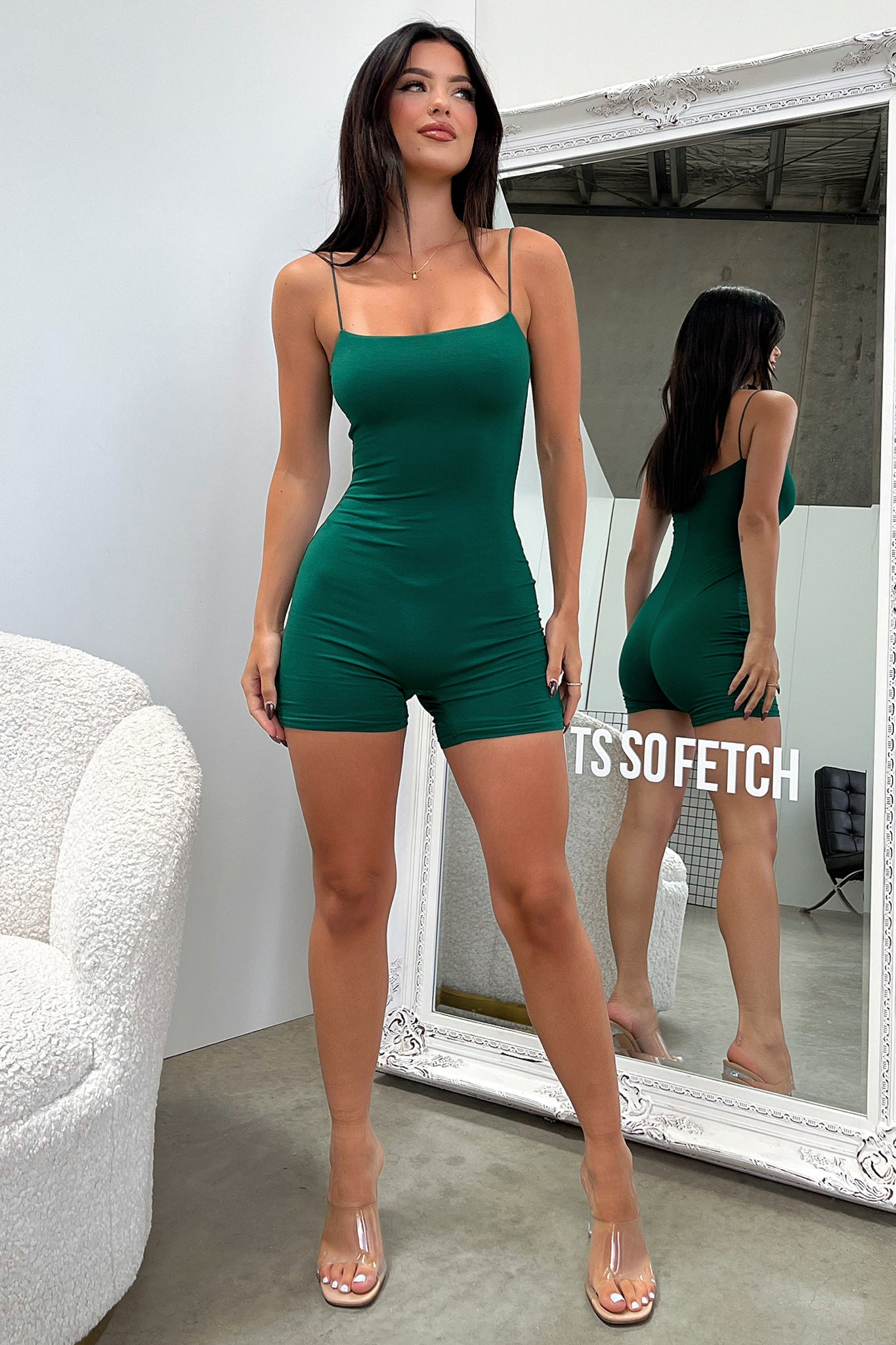 Emerald Green Mace Playsuit - Women's Jumpsuit Romper for Casual Wear & Summer Outfits | Perfect for Beach, Parties & Date Nights