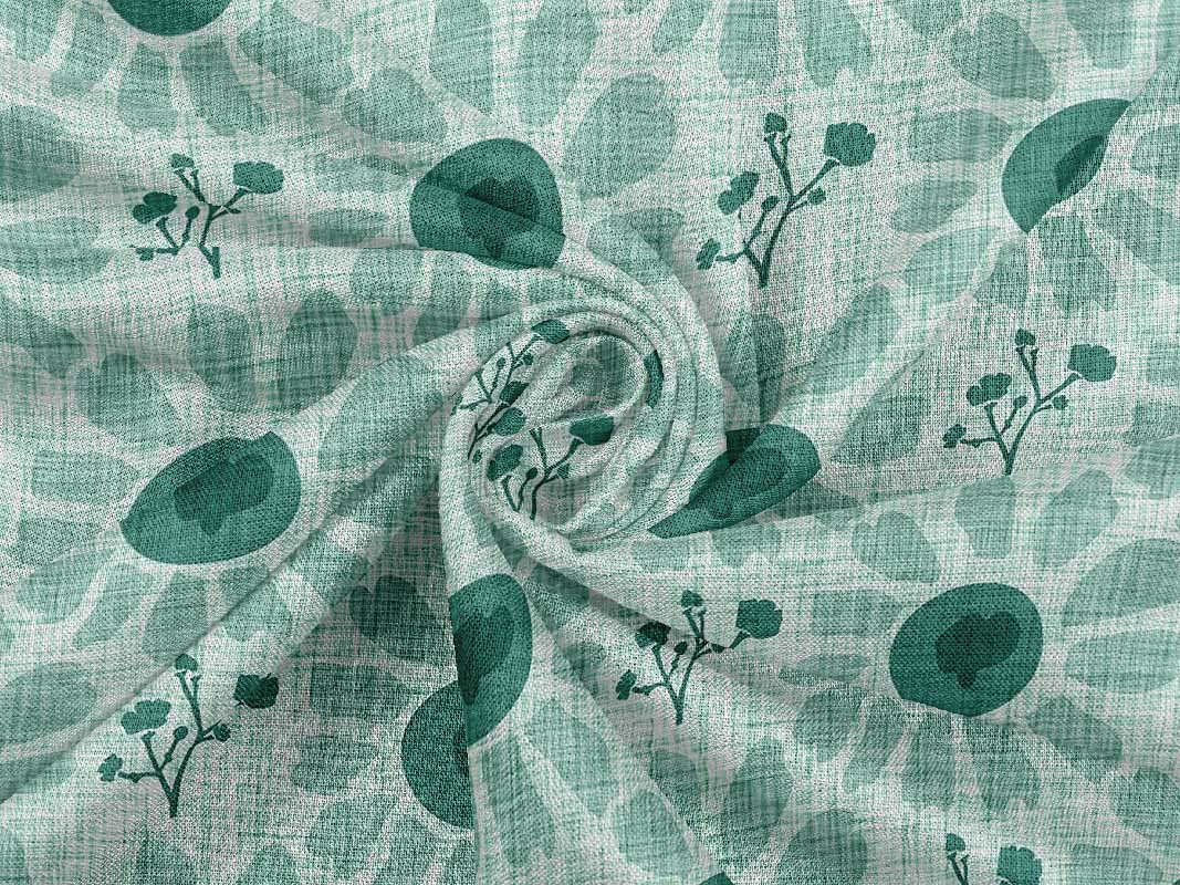 oneOone Rayon Mint Fabric Block - Printed DIY Clothing Sewing Supplies by The Yard (56 Inch Wide) - Perfect for Dresses, Skirts & Home Decor Projects