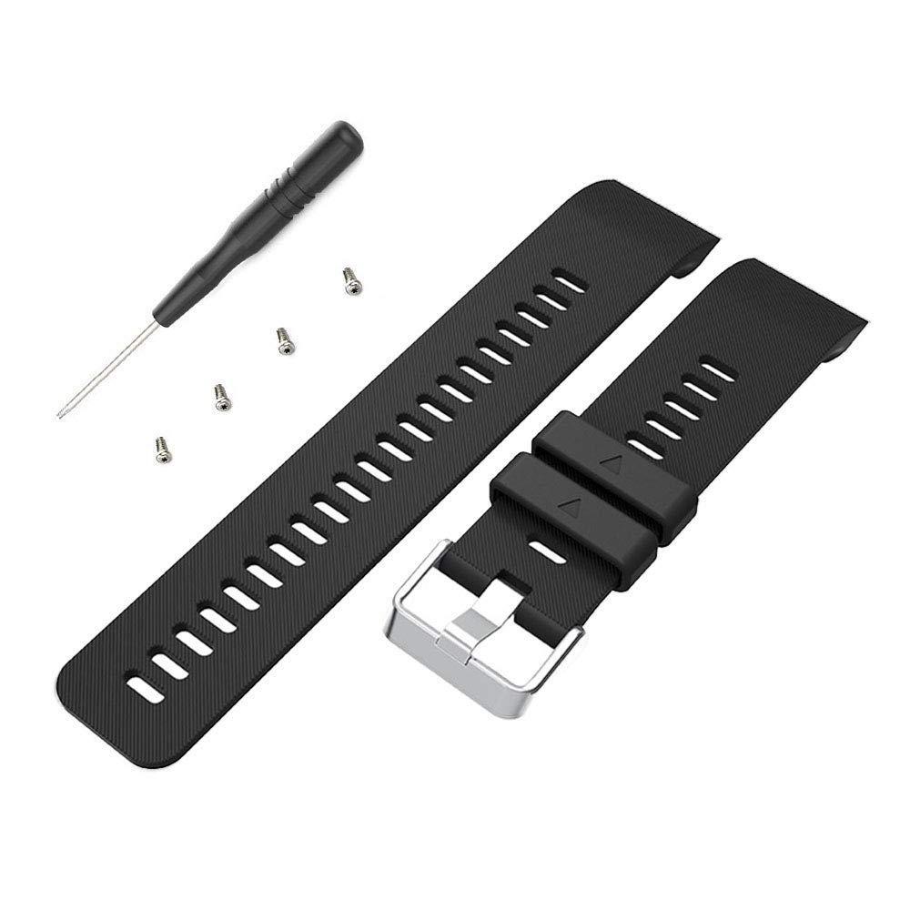 Replacement Silicone Watch Band Strap Compatible with Garmin Forerunner 35/30 Smartwatch - Durable & Comfortable Wristband for Running, Fitness & Daily Use