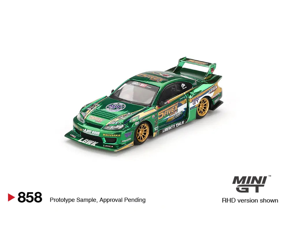 PREORDER MINI GT 1:64 Scale Nissan Silvia S15 LB Super Silhouette Fausto Racing 2024 - Diecast Model Car for Collectors, Display & Racing Enthusiasts