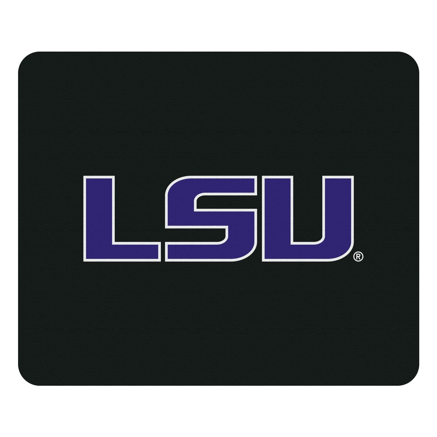 Louisiana State University LSU Mouse Pad - Non-Slip Fabric Gaming Mousepad with Floral White Design for Office, Home & Gaming Use