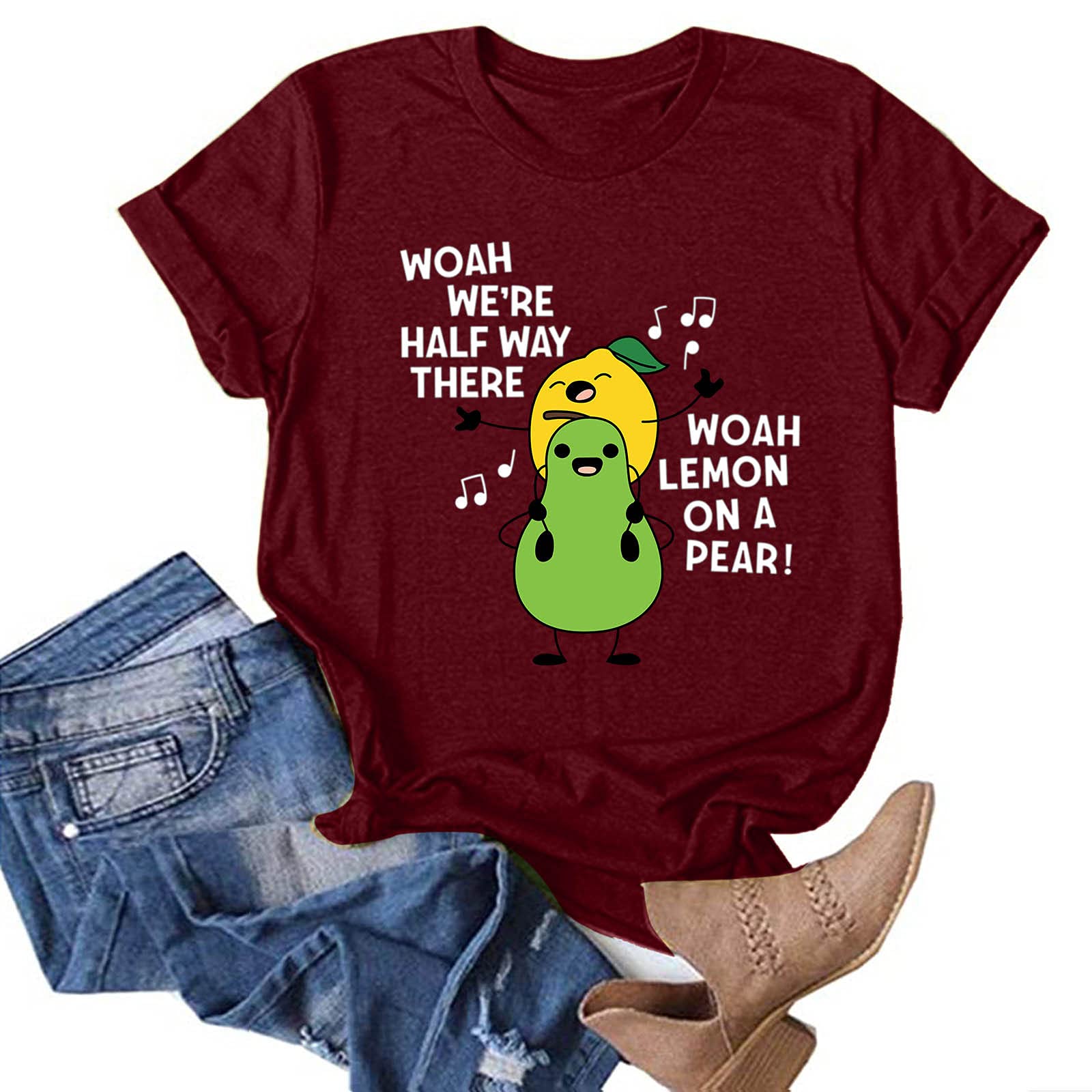 Women's Short Sleeve Graphic T-Shirt - Sunflower Print Casual Blouse | Summer Fashion Tee for Everyday Wear & Outdoor Activities
