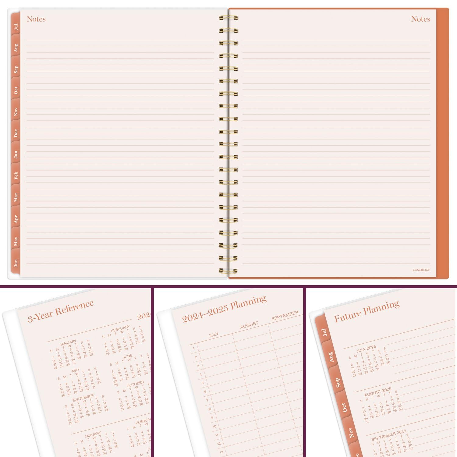 **Cambridge Planner 2024-2025 Academic Year - Weekly & Monthly Large Planner (8.5
