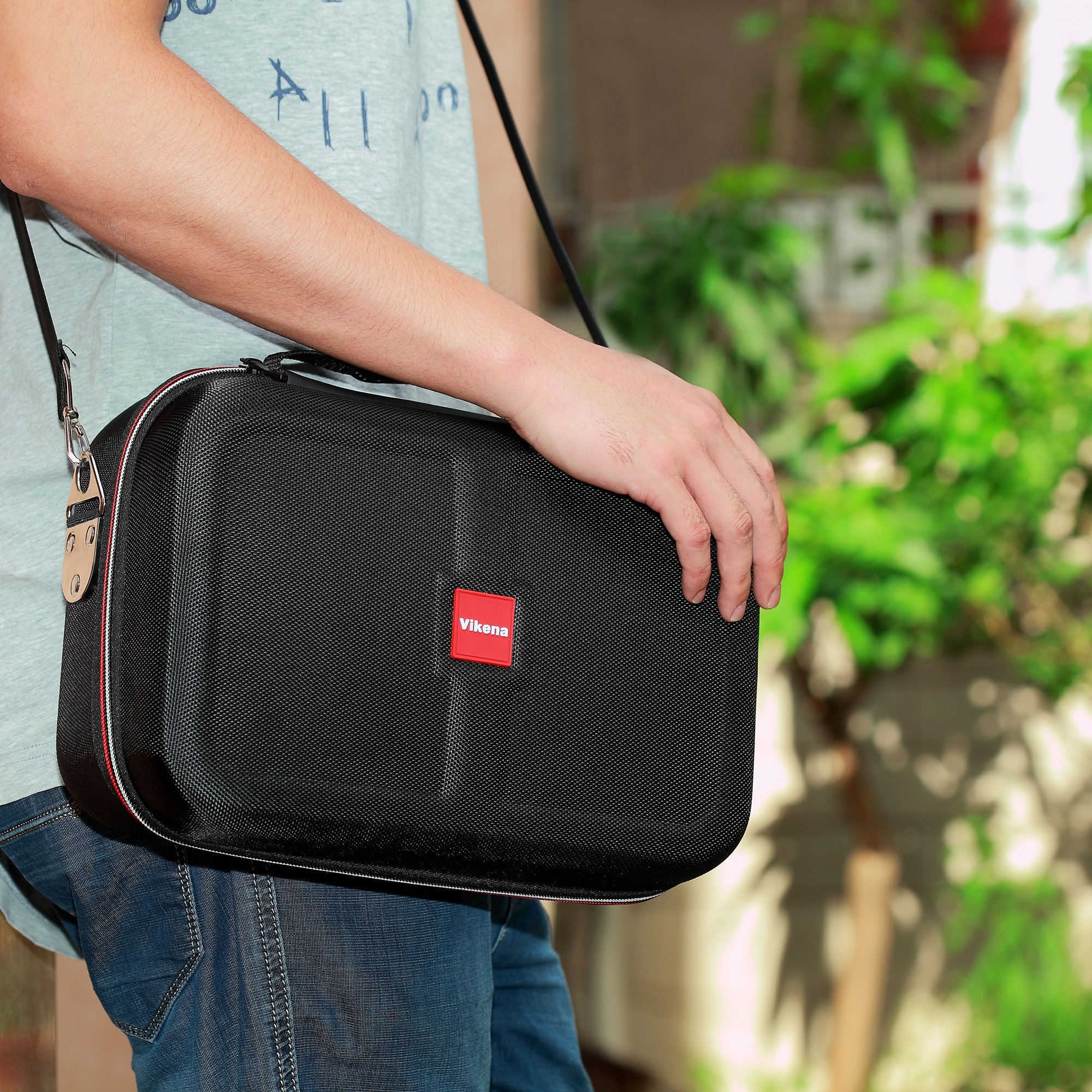 Vikena Deluxe Travel & Storage Case for Nintendo Switch - Compatible with Switch Pro Controller, Poke Ball, Console & Accessories - Durable Protective Game Carrying Case (Black) - Perfect for Travel, Gaming Parties & On-the-Go Protection