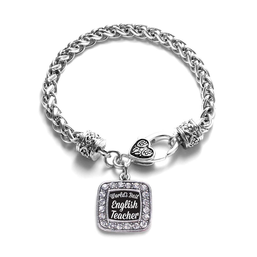 Elegant Silver Square Charm Bracelet with Cubic Zirconia - Dainty Sterling Silver Jewelry for Women - Perfect for Parties, Weddings & Everyday Wear