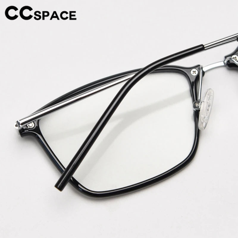 CCspace Women's Full Rim Small Square TR90 Titanium Eyeglasses Frame - Lightweight & Durable for Work, Reading & Daily Use (Model 301814)