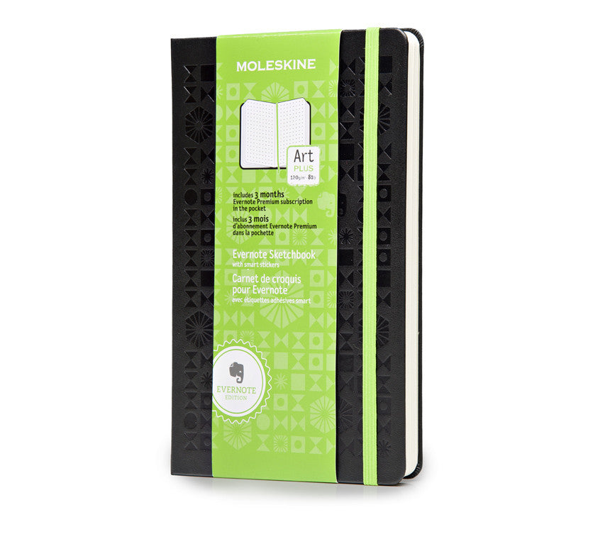 Moleskine Evernote Smart Notebook - Large Sketchbook with Reusable Stickers for Artists, Designers & Note Taking | Perfect for Sketching, Journaling & Creative Projects