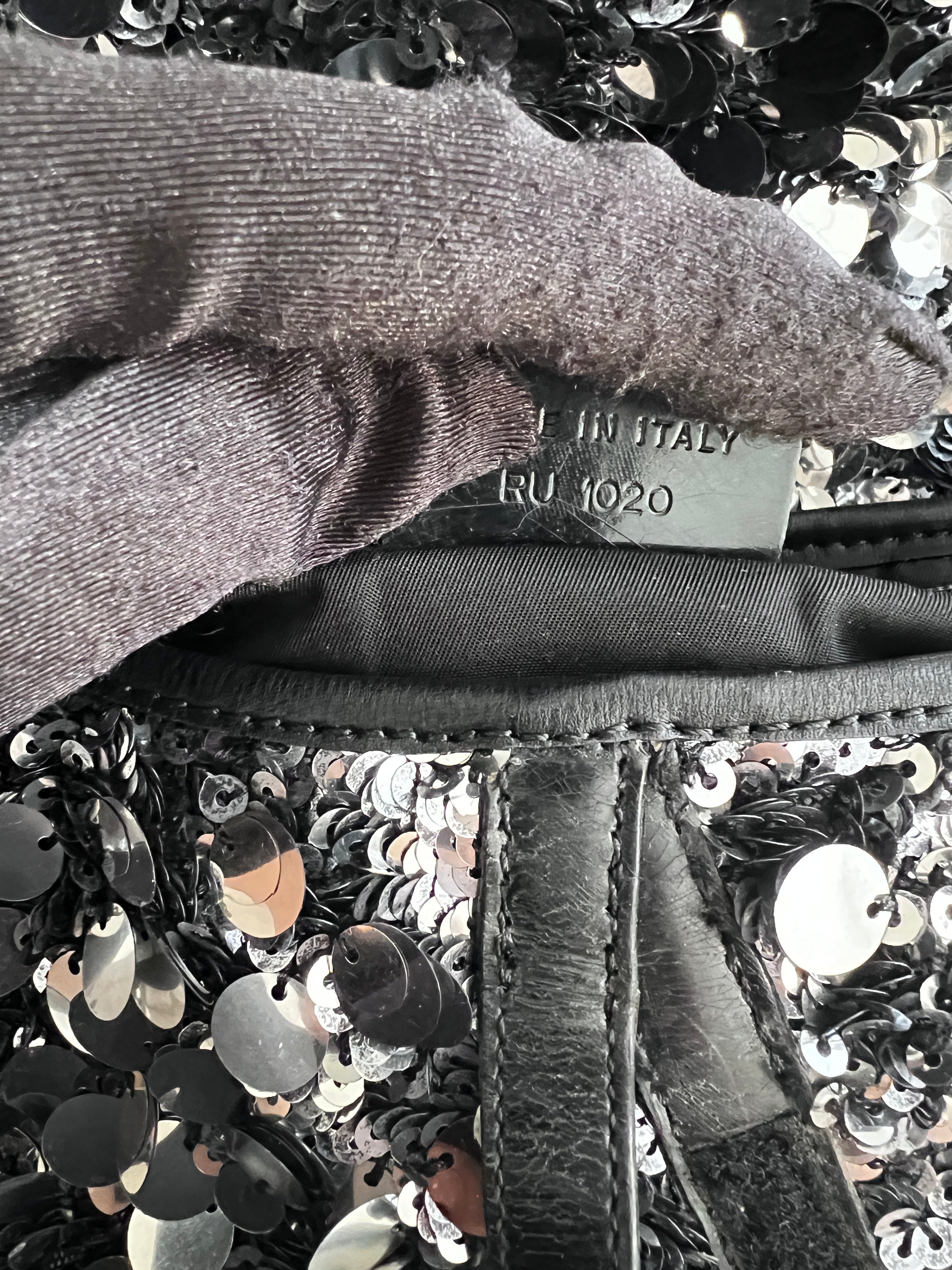 Dior Silver Sequin Saddle Bag for Women | Luxury Designer Handbag for Evening Parties, Weddings & Special Occasions