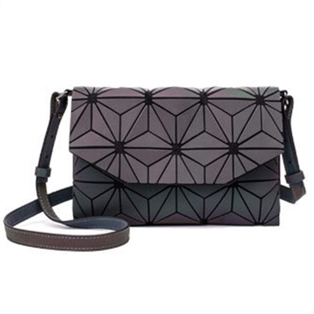 Geometric Luminous Crossbody Purse - Women's Floral Shoulder Bag & Clutch Satchel Handbag for Evening Parties, Date Night and Special Occasions