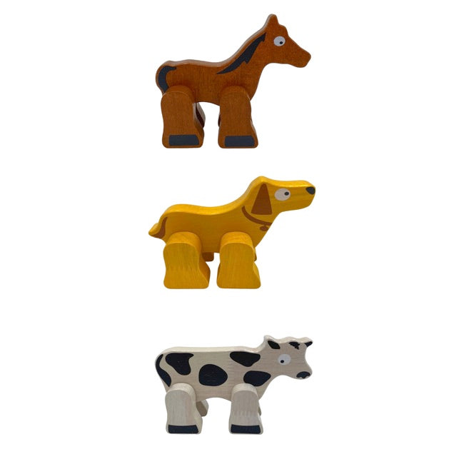 Begin Again Posable Barnyard Animal Figures - Realistic Farm Toy Set for Kids, Educational Playset for Toddlers - Perfect for Farm-Themed Pretend Play, Storytelling & Learning Activities
