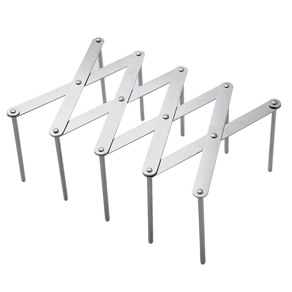 Stainless Steel Pot Cover Folding Shelf - Adjustable Kitchen Organizer & Durable Steaming Grill - Perfect for Cooking, Draining & Food Prep (1 Piece)